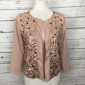 Gap Blush Colored Sequined Bolero Size XS